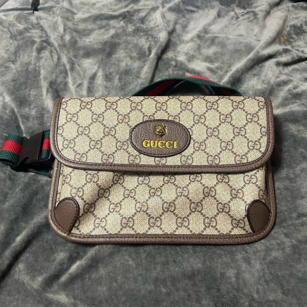 Gucci Beige and Brown Belt Bag